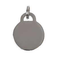 シルバー 円形ステンレス迷子札