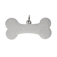 シルバー 骨型ステンレス迷子札