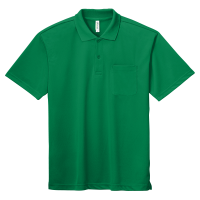 グリーン GLIMMER 4.4oz ドライポロシャツ（ポケット付）