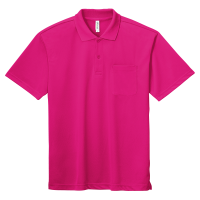 ピンク GLIMMER 4.4oz ドライポロシャツ（ポケット付）