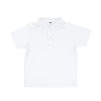 ホワイト MARKLESS STYLE 4.2oz カスタムデザインポリエステルドライポロシャツ（キッズ）