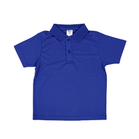 ブルー MARKLESS STYLE 4.2oz カスタムデザインポリエステルドライポロシャツ(キッズ)