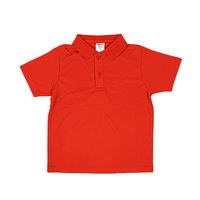 レッド MARKLESS STYLE 4.2oz カスタムデザインポリエステルドライポロシャツ（キッズ）