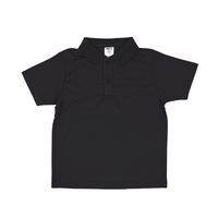 ブラック MARKLESS STYLE 4.2oz カスタムデザインポリエステルドライポロシャツ（キッズ）