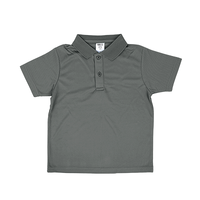 グレー MARKLESS STYLE 4.2oz カスタムデザインポリエステルドライポロシャツ（キッズ）