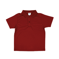 レッド MARKLESS STYLE 4.2oz カスタムデザインポリエステルドライポロシャツ（キッズ）