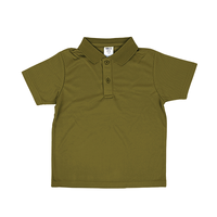 ブラウン MARKLESS STYLE 4.2oz カスタムデザインポリエステルドライポロシャツ(キッズ)