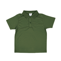 グリーン MARKLESS STYLE 4.2oz カスタムデザインポリエステルドライポロシャツ(キッズ)