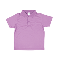 パープル MARKLESS STYLE 4.2oz カスタムデザインポリエステルドライポロシャツ（キッズ）