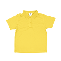 イエロー MARKLESS STYLE 4.2oz カスタムデザインポリエステルドライポロシャツ（キッズ）