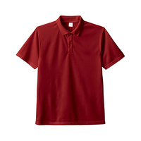 レッド MARKLESS STYLE 4.2oz カスタムデザインポリエステルドライポロシャツ