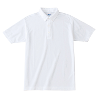 ホワイト Printstar 4.9oz ボタンダウンポロシャツ