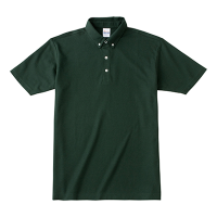 グリーン Printstar 4.9oz ボタンダウンポロシャツ