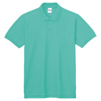 グリーン Printstar 5.8oz ポロシャツ（ポケット付）