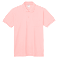 ピンク Printstar 5.8oz ポロシャツ（ポケット付）