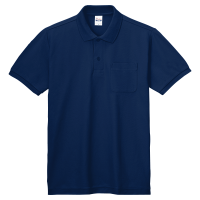 ブルー Printstar 5.8oz ポロシャツ（ポケット付）