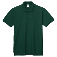 グリーン Printstar 5.8oz ポロシャツ（ポケット付）