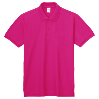ピンク Printstar 5.8oz ポロシャツ（ポケット付）