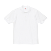 ホワイト United Athle 6.0oz ヘヴィーウェイトコットン ファインカノコポロシャツ