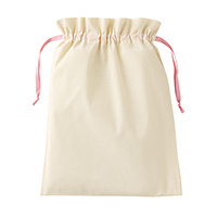 コットンカラーリボン巾着（L）