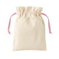 コットンカラーリボン巾着（M）