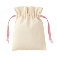 コットンカラーリボン巾着（S）