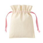 コットンカラーリボン巾着（S）