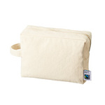 フェアトレードコットンキャンバスファスナーポーチ(L)