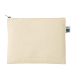 フェアトレードコットンキャンバスフラットポーチ(L)