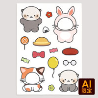 フリー型 ステッカーシート A6