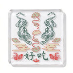 正方形 アクリルステッカー（クリア） 写真やイラストなどフルカラー印刷可能！透明感がかわいいスクエアアクリルシール オリジナルの自作シールを格安で1個から