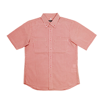 レッド AITOZ 半袖ボタンダウンシャツ（コードレーン）