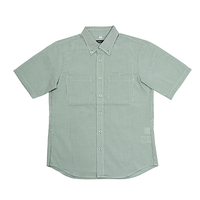 グリーン AITOZ 半袖ボタンダウンシャツ(コードレーン)
