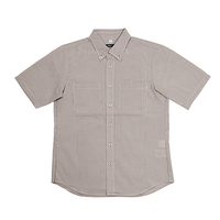 ブラウン AITOZ 半袖ボタンダウンシャツ(コードレーン)