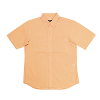 オレンジ AITOZ 半袖ボタンダウンシャツ(コードレーン)