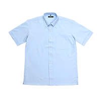 ブルー AITOZ 半袖ボタンダウンシャツ