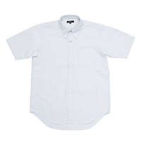 ホワイト AITOZ 半袖T/Cオックスボタンダウンシャツ