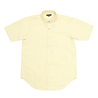 イエロー AITOZ 半袖T/Cオックスボタンダウンシャツ