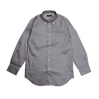 グレー AITOZ 長袖ボタンダウンシャツ（ヘリンボーン）