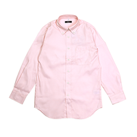 ピンク AITOZ 長袖ボタンダウンシャツ（ヘリンボーン）