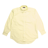 イエロー AITOZ 長袖T/Cオックスボタンダウンシャツ