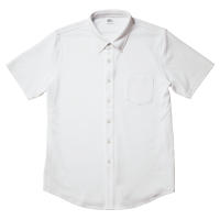 ホワイト Cross Stitch ビズスタイル ニットシャツ