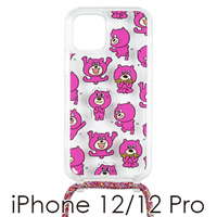 iPhone 12 iPhone 12 Pro ショルダーストラップ付きクリアケース（ミックス）