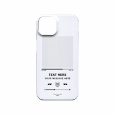 音楽プレイヤー風のiPhone 13 ハードカバーケースをオリジナルでプリント　ライフスタイルのテンプレート　iPhone 13 ハードカバーケースの無料デザインテンプレート