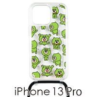 iPhone 13 Pro ショルダーストラップ付きクリアケース（ブラック）