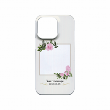 花のフレームがおしゃれな写真入りiPhone 13 Pro ハードカバーケースをオリジナルでプリント　趣味・ハンドメイドのテンプレート