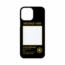 写真を入れられる黒×ゴールド風のiPhone 13 Pro Max ハードカバーケースをオリジナルでプリント　趣味・ハンドメイドのテンプレート