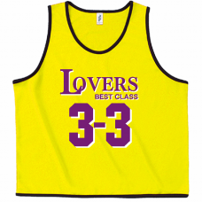 LOVERSのロゴがおしゃれなクラTビブスをオリジナルでプリント　クラスTシャツのテンプレート
