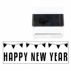 HAPPY NEW YEARのロゴ入り22mmスタンプをオリジナルでプリント　スタンプのテンプレート　スタンプ22mm x 60mmの無料デザインテンプレート