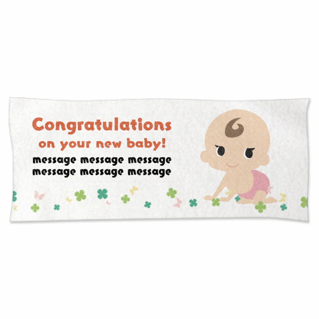 ソフトタッチフェイスタオル 女の子の赤ちゃんのかわいいイラスト入りフェイスタオルをオリジナルでプリント 出産祝い のテンプレート作例詳細 オリジナルプリント Jp公式